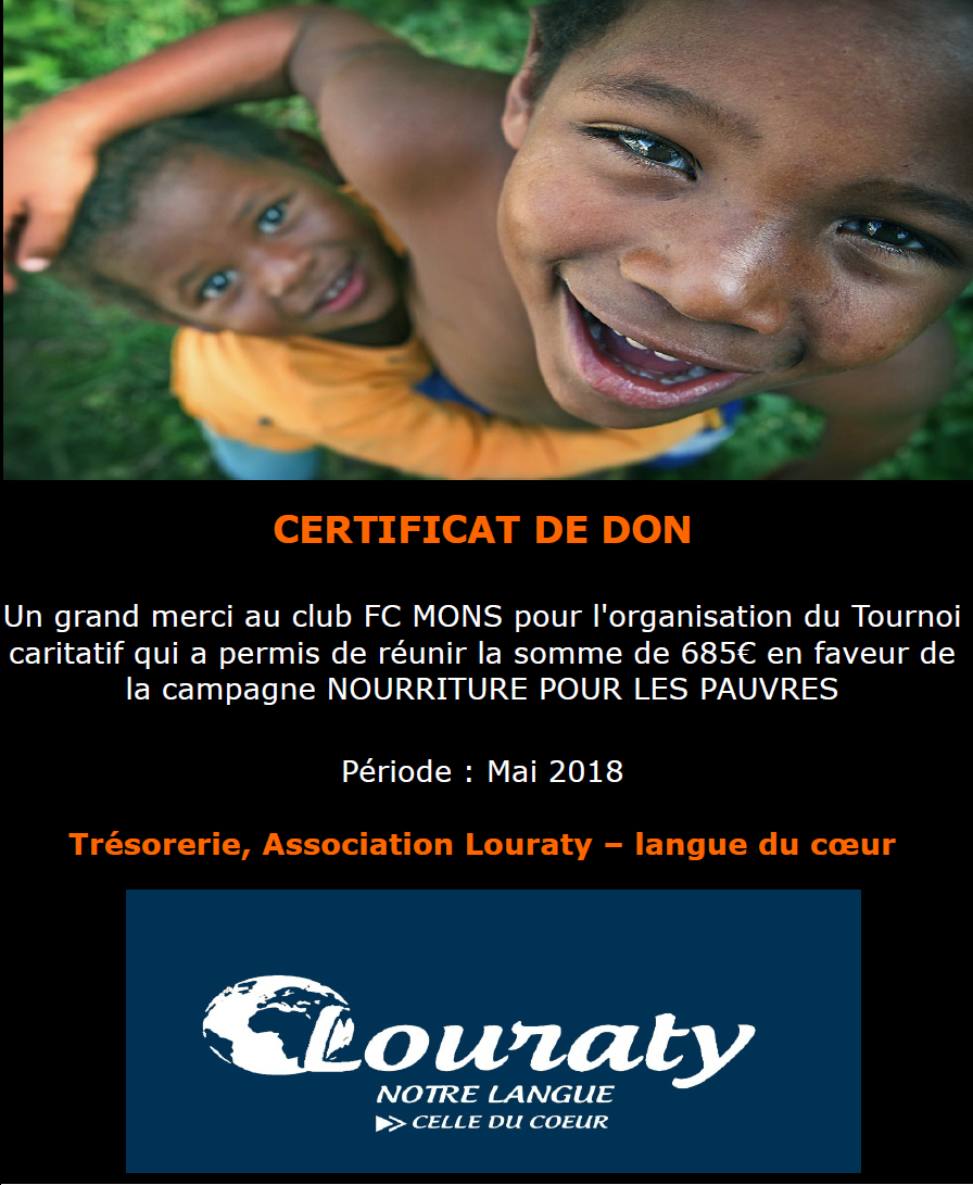 Campagne caritative 2018 - LOURATY - NOURRITURE POUR LES PAUVRES